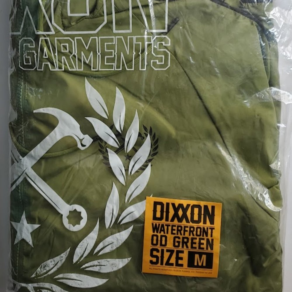 Dixxon Flannel WATERFRONT WINDBREAKER OD Green Hooded Jacket Men’s Size M - Picture 7 of 9